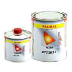 آستر دو جزئی پر کننده پالینال مخصوص خودرو رنگ طوسی با هاردنر Palinal Acrylic Filler 873.2K51 Grey