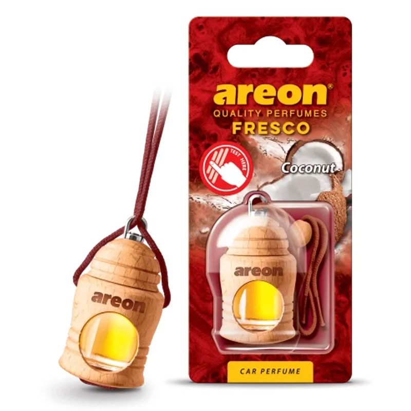 Areon-Fresco-car-air-freshener-with-coconut-scent خوشبو کننده ماشین آرئون مدل فرسکو با رایحه coconut - Image 1