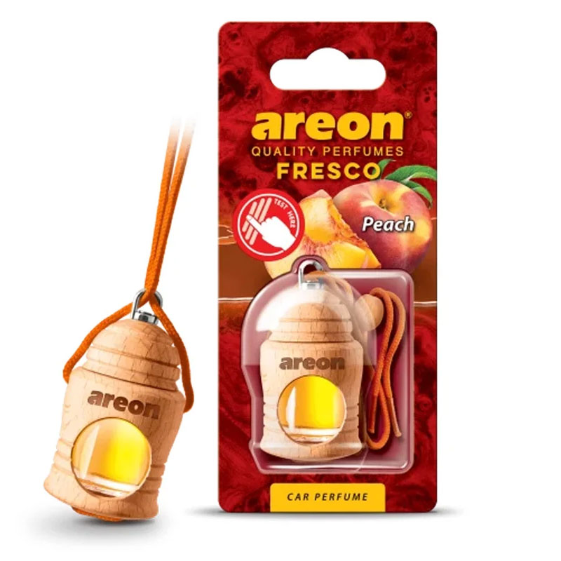 Areon-Fresco-car-air-freshener-with-peach-scent خوشبو کننده ماشین آرئون مدل فرسکو با رایحه peach - Image 1