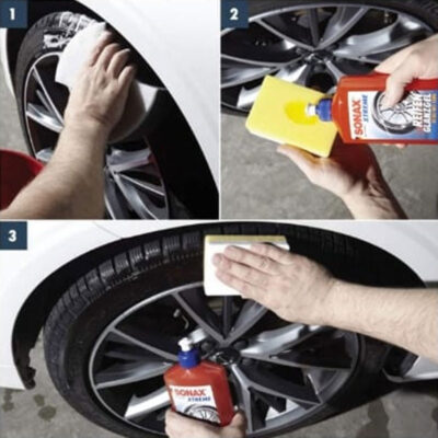 واکس لاستیک ژل براق کننده و مراقبت کننده تایر اکستریم سوناکس Sonax Xtreme Reifen GlanzGel Tire Blackening Gel 500ml